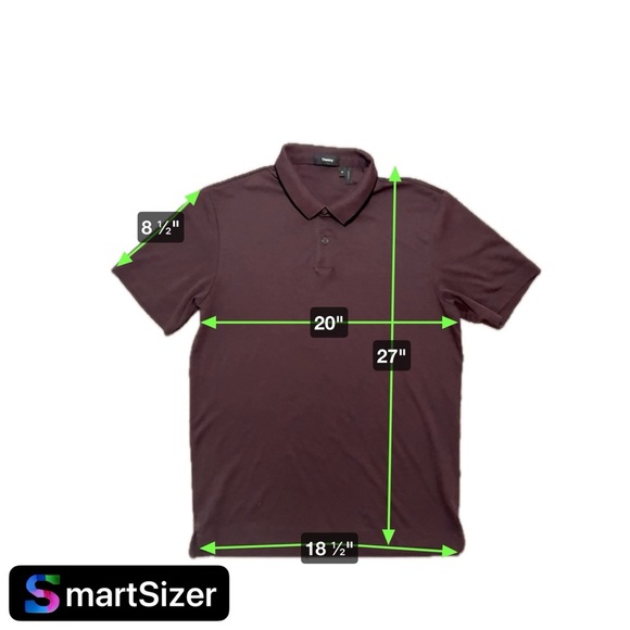 Men’s Theory Pima Cotton/Polyester Blend Pique Standard Polo - Size Medium M - Picture 6 of 6